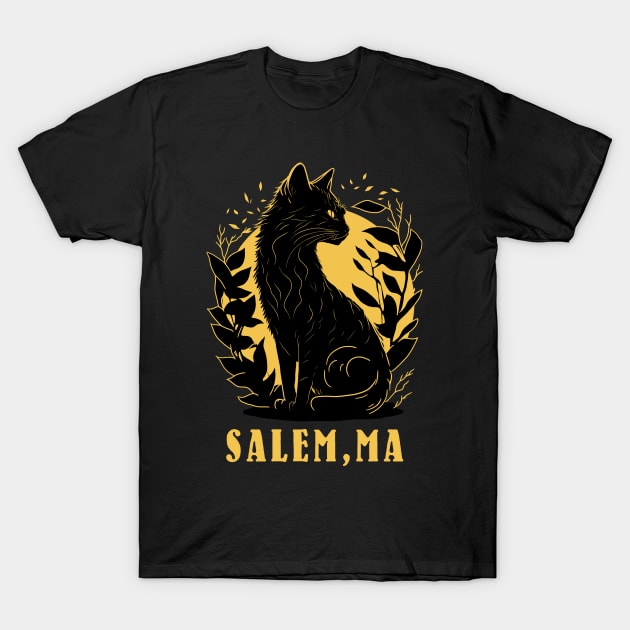 Black Cat Silhouette | Salem T-Shirt by TMBTM